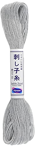 Olympus SASHIKO Thread 22YD Gray, Solid # 28, Light Grey - color: Solid # 28, Light Grey