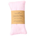 Sacksy Thyme Organic Linen Eye Pillow - Lavender & Flaxseed for Relaxation, Yoga, Stress Relief - Microwavable Heating Pad & Cool Compress - Made in USA - Gifts for Meditation - color: Pink (Unscented)