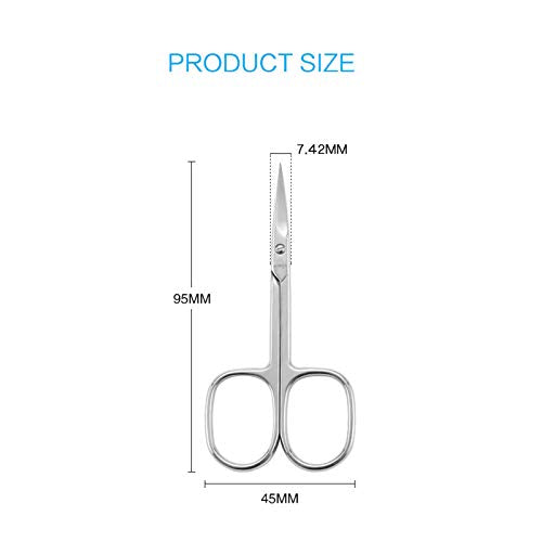 LIVINGO Premium Nail Scissors Stainless Steel Curved Manicure Cuticle Tool