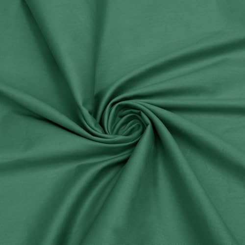 Homiest Dark Green Cotton Broadcloth Fabric by The Yard, 5Yards x56In - color: Dark Green, size: 5 Yards