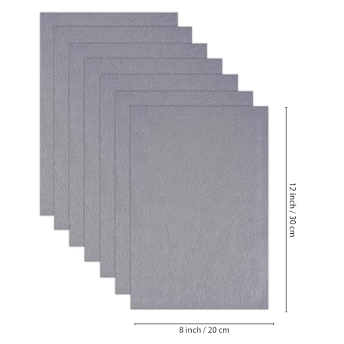 Jtnohx Soft Felt Sheets Color Felt Fabric for Sewing Grey 7Pcs 8"x12" 1mm - color: Grey