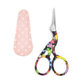 3.7" Sewing Embroidery Scissors with Cover for DIY Craft,Needlework - color: Black Flower
