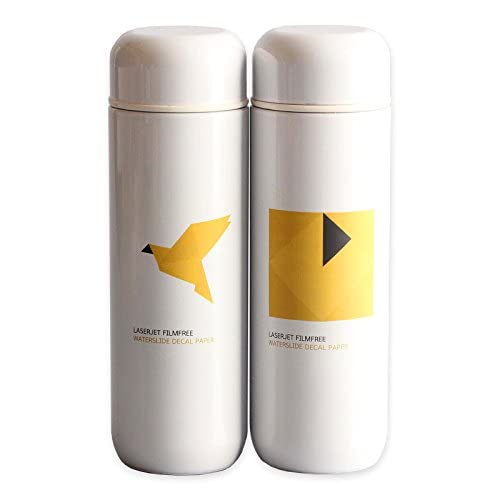 Film-Free Multi-USE Package (20 Sheets + Glue + Squeegee Rubber) Waterslide Decal Transfer Transparency Film - DIY Custom Printable Water Slide Paper - Personalized Gift, Tumbler, Glasses, Mugs, Wood - color: Filmfree Clear, size: 8.5"X11" 20 sheets