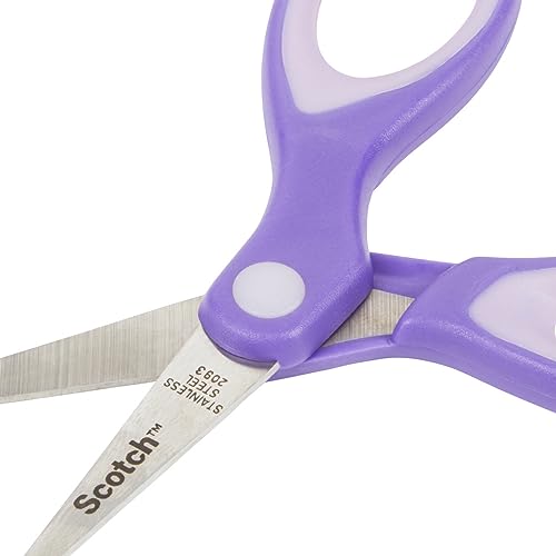 Scotch 5" Soft Touch Blunt Kid Scissors, Purple, 12 Count, Teacher's Pack (Pack of 6) - size: 12 count - pointed (Pack of 6)