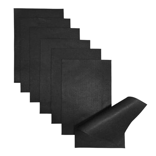 Jtnohx Soft Felt Sheets Color Felt Fabric for Sewing Black 7Pcs 8"x12" 1mm - color: Black