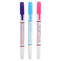 HEEPDD 3Pcs Fabric Marking Pen, Water Erasable Pen Double Head Heat Erasable Fabric Marking Pens DIY Cloth Sewing Accessories