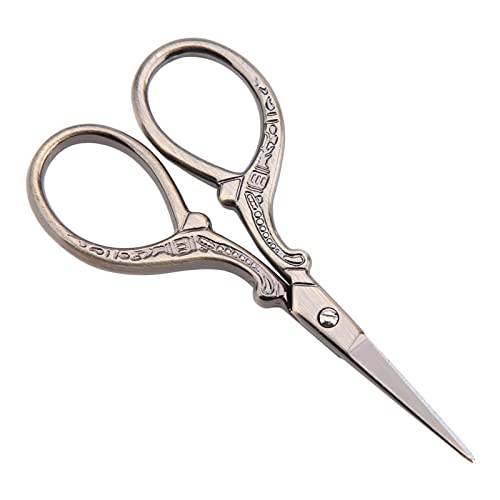 Antique Sewing Shears, Bronze Handle Precision Cutting, Craft Scissors, for Cross Stitch DIY Fabric Projects, for Seamstresses, Embroidery Artists, Quilting Hobbyists, Scrapbooking