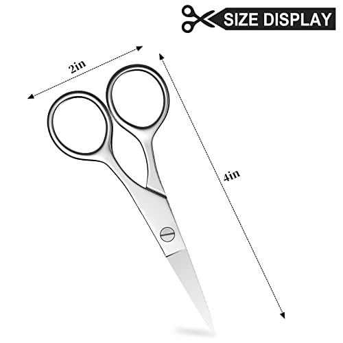Nose Hair Scissors Eyebrow Scissors Sharp Tip Professional Grooming Scissors Stainless Steel Small Trimming Scissors for Eyelashes Mustache Facial Hair Sewing Embroidery AsonTao - style: Small scissors -Tip design