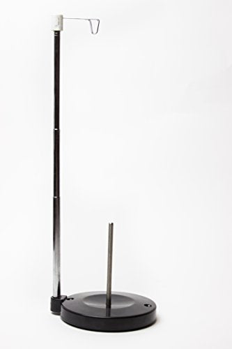 Adjustable Single Thread Spool Holder – Stand alone Embroidery, Sewing or Quilting Thread Holder or Stand – Ensures Smoother Feed = Heavy Plastic Base