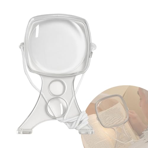 Hands Free Magnifying Glass for Seniors with Low Vision - Neck Wear 3X Magnifier for Reading, Sewing, Cross Stitch, Repair & Inspection Tasks