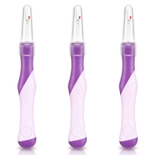 3Pcs Seam Rippers, Stitch Ripper with Protective Caps, Gift for Crafters - color: Purple