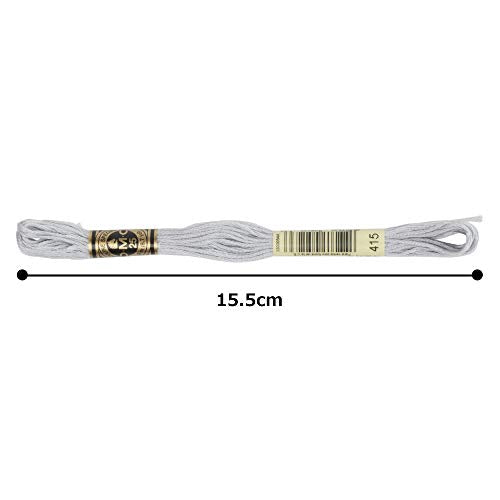 DMC 6-Strand Embroidery Cotton Floss, Pearl Grey, 12 piece - style: #415 Gray