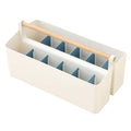 Vidifor Art Supply Organizers Caddy with Handle, Desk, Home, Office, Cleaning Basket, Makeup Caddy and Tote (White+Blue, Large) - color: White+Blue