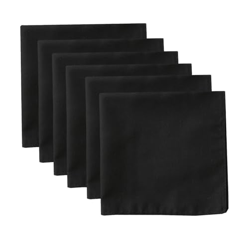 Solid White Cotton Hankderchiefs for DIY Drawn Embroidery Party 28 Square - color: W01-6 Pieces
