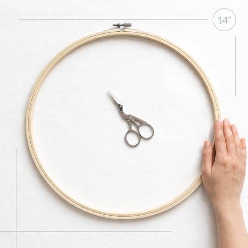 14 Inch Embroidery Hoop Bamboo Wood Quilting Cross Stitch Wooden Hoops