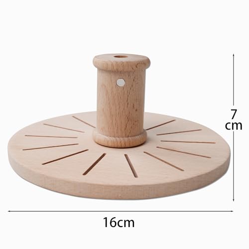 Lampstop Bobbin Rack for Embroidery Floss Beech Wood Floss Organizer (Round) - color: Round