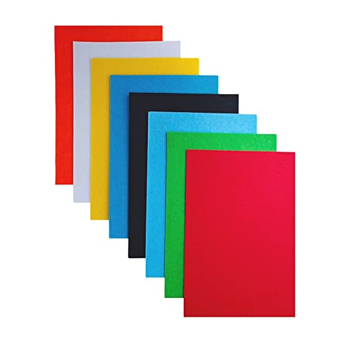Jtnohx Stiff Felt, 2mm Thick Felt Sheets for Crafts, 8"x12" Hard Felt Fabric Squares 8Pcs for DIY Projects (Blue Green Series) - color: Blue Green Series
