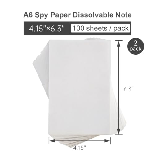NATURALABEL Water-Soluble Paper, 4.1" x 6.3", 200 Sheets - size: 4.1 x 6.3 inch (Pack of 2)