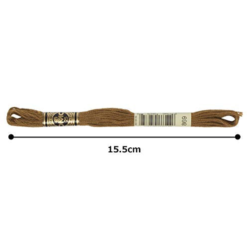 DMC 6-Strand Embroidery Cotton Floss, Very Dark Hazelnut Brown - color: Very Dark Hazelnut Brown, size: 8.7 Yards