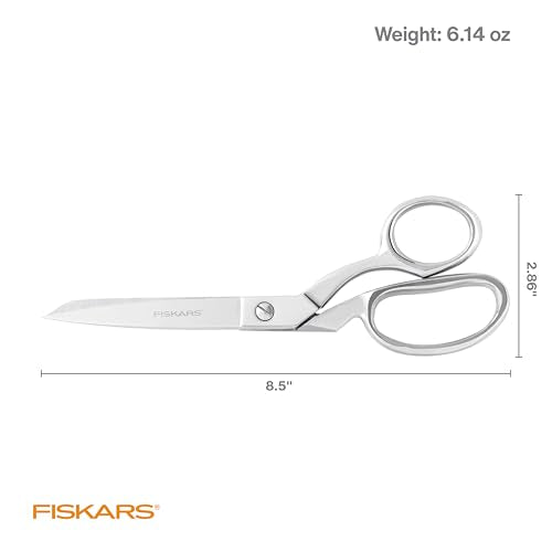 Fiskars 8" Bent Forged Stainless Steel Fabric & Sewing Scissors - style: 8 in.