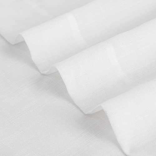 White Solid Waterfall Valance Curtain with Tassel Accessories, 56"x38"x1 - color: Snow White, size: 56"W x 38"L (Pack of 1)