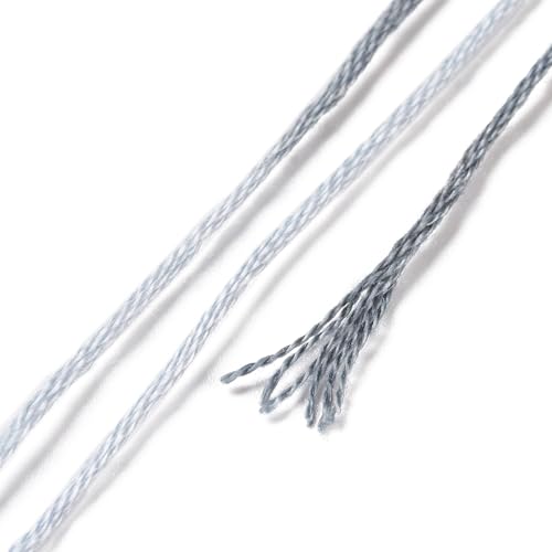 10 Skeins Gray 0.5mm 6-Ply Polyester Embroidery Floss Cross Stitch Threads Segment Dyed Gradient for DIY Craft Hand Sewing Knitting DIY Crafts Jewelry Making 8.75 Yards(8m)/Skein - color: Gray