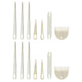 DFOBUNDO Wood Hand Loom Stick Set -14 Pieces Wooden Handcraft Weaving Kit with Crochet Hooks, Needle, and Comb, Excellent for Tapestry Weaving, Tapestry, and Crafting Projects