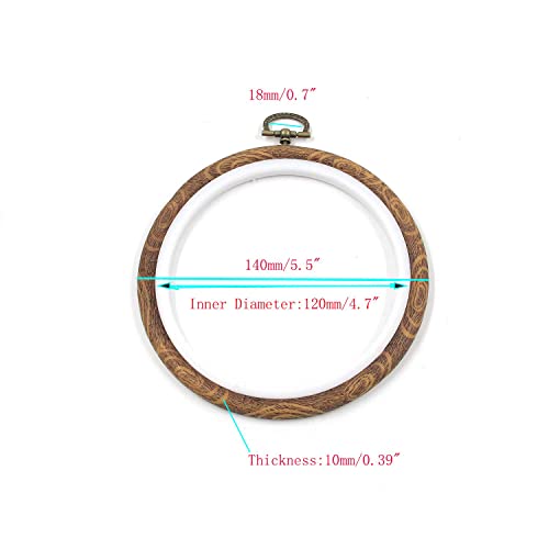 Semetall Embroidery Hoop 4 Pcs 5.5 Inch Embroidery Ring (Round) - size: 5.5 inches