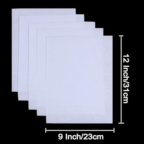 YYCRAFT Craft Soft Felt Sheets 9 Inch X 12 Inch - 24 Pcs Pack, White - color: White