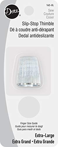 Dritz 162-XL Slip Stop Thimble, Size Extra Large , Silver - size: Size Extra Large