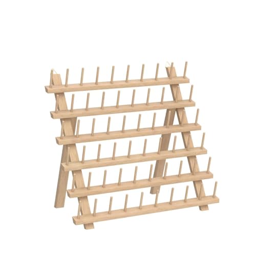 New brothread 60 Spools + 12 Spools Wooden Thread Rack - color: Wood Color - 60+12 Spools