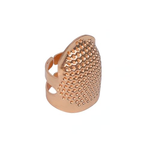 2PCS Adjustable Zinc Alloy Sewing Thimbles Finger Covers - Hand Working Making Fingertip Protectors (Rose Gold M) - color: Rose Gold M
