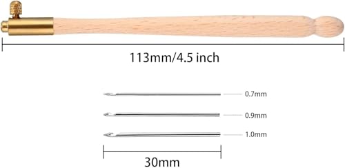 meekoo Tambour Hook with 3 Needles 70# 90# 100# Tambour Embroidery Kit(1)