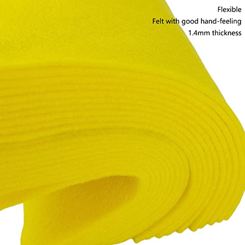 Jtnohx Soft Felt Fabric Flexible Craft Felt Sheets Light Yellow 6" 20Pcs - color: Light Yellow