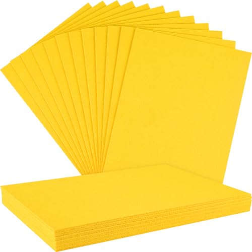 NEBURORA 12 Pcs 2mm Thick Stiff Felt Sheets for Crafts Sewing(Yellow) - color: Yellow
