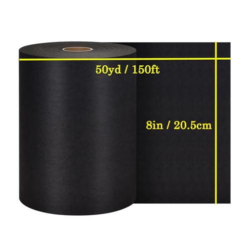 Black Cut Away Embroidery Stabilizer Backing (8 in x 50 yd Roll), Seneme Stabilizer for Embroidery Medium Weight 2.5 oz Cutaway Embroidery Stabilizers for Machine Embroidery Stabilizer and Hand Sewing