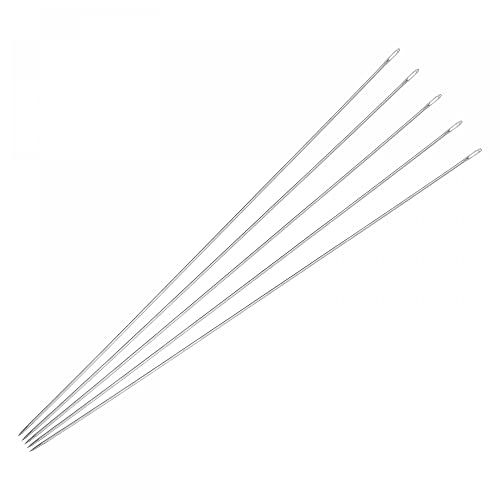 uxcell Beading Needles Fine Thin Long Straight Sewing Embroidery Threads Stainless Steel 4.72 Inch 0.03 Inch Wire Diameter 50Pcs - size: 120mmx0.7mm