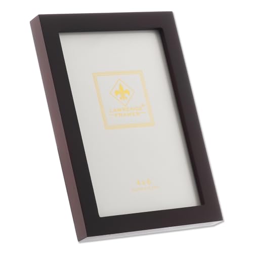 Lawrence Frames 755946 Espresso Wood Picture Frame, 4 by 6-Inch - color: Dark Walnut, size: 4X6