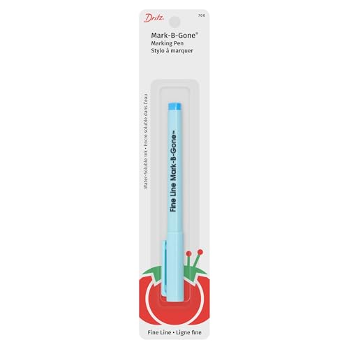 Dritz 700 The Fine Line Marking Pen, Water Erasable, Blue, 1 Count (Pack of 1) - color: Blue, style: Water Erasable