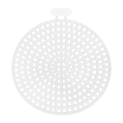 HARFINGTON 20Pcs Round Plastic Canvas Mesh Sheets 2.44 Inch/6.2cm Circle Blank Canvas Shape Mesh Mat White for Embroidery Knit Crochet Crafting Needlework - size: 2.44 Inch/6.2cm