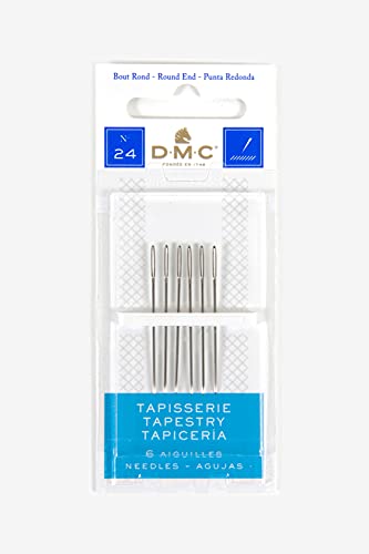 DMC 1767-24 Tapestry Hand Needles, 6-Pack, Size 24 - size: Size 24
