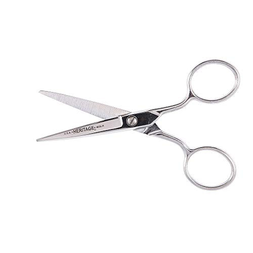 Klein Tools G405LR Scissors, Embroidery Scissor with Large Ring, Great for Sewing, Fabric, Electronics, More, 5-Inch (Pack of 3) - size: 1 Count (Pack of 3)