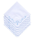 6 Pack of Ladies Embroidery Cotton Handkerchiefs Lace Wedding Hankies - color: Zww-w06