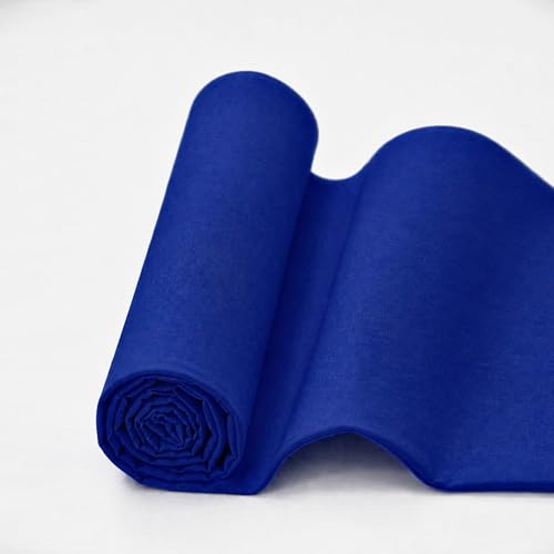 Royal Blue Cotton Fabric 2 Yards, 100% Natural Cotton Poplin Fabric by The Yard, 59 Inches Wide Lining Fabric for Sewing Apparel Cloth Hard-Wearing & High-Density Embroidery Quilting, Sewing Material - color: Royal Blue, size: 2Y