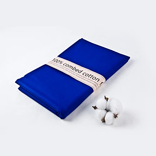 2 Yard Blue Cotton Fabric,Natural Cotton Poplin Fabric by The Yard, 59 Inches Wide 100% Cotton Fabric,Soft Embroidery Muslin Quilting Material for Sewing Material Apparel Cloth - color: Blue, size: 2 Yards