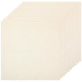 10 PCS Embroidery Fabric, 9.8 × 9.8 Inch Pre-Cut Beige Fabric Squares, Beige Cotton and Linen Embroidery Cloth for Garment Craft,