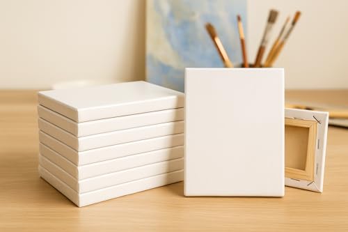 LWR CRAFTS Stretched Canvas 4" X 6" Pack of 6 - size: 4"x6"x6 (standard)