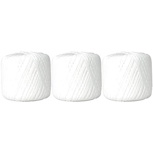 ThreadArt 100% Cotton Crochet Thread Size 10, 3 Ball Pack, White 1 - color: WHITE, size: SIZE 10 - 3 PACK