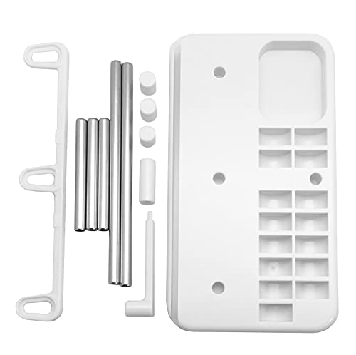 Thread Spool Holder Stand- 3 Spools Holder for Domestic (Home-Base) Embroidery and Sewing Machines - Four Colors for Choices - color: White