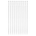uxcell 50 Pcs Large Eye Sewing Needles, 1.57 Inch 0.7mm High Carbon Iron Embroidery Thread Needle Sewing Big Eye Needle Knitting Needles for Hand Sewing Art Crafts, Silver - size: 40mm, 0.7mm